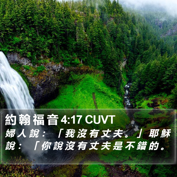 約 翰 福 音 4:17 CUVT Bible Study