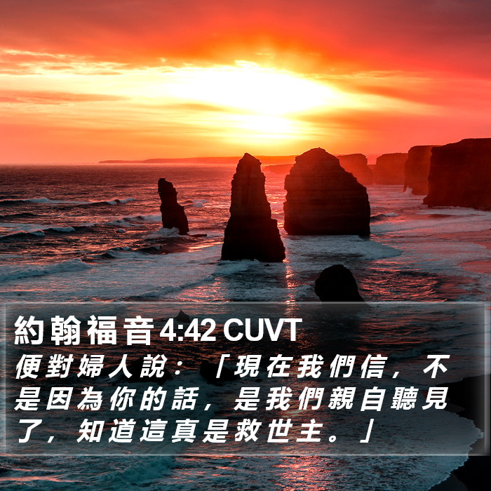 約 翰 福 音 4:42 CUVT Bible Study