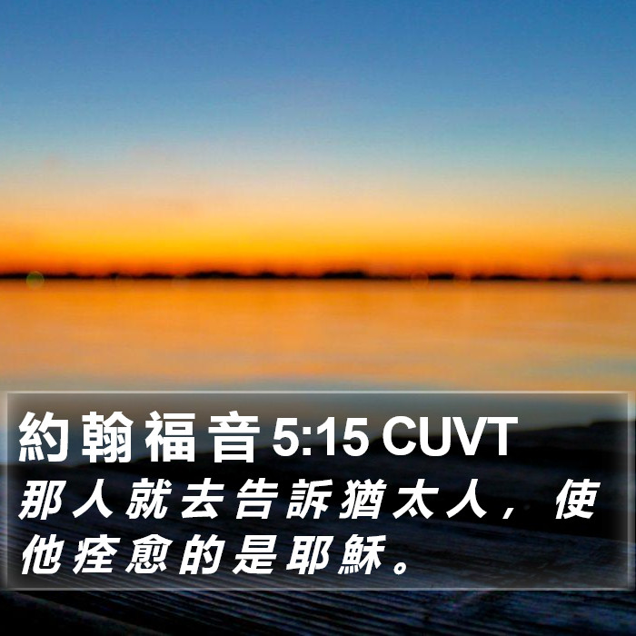 約 翰 福 音 5:15 CUVT Bible Study