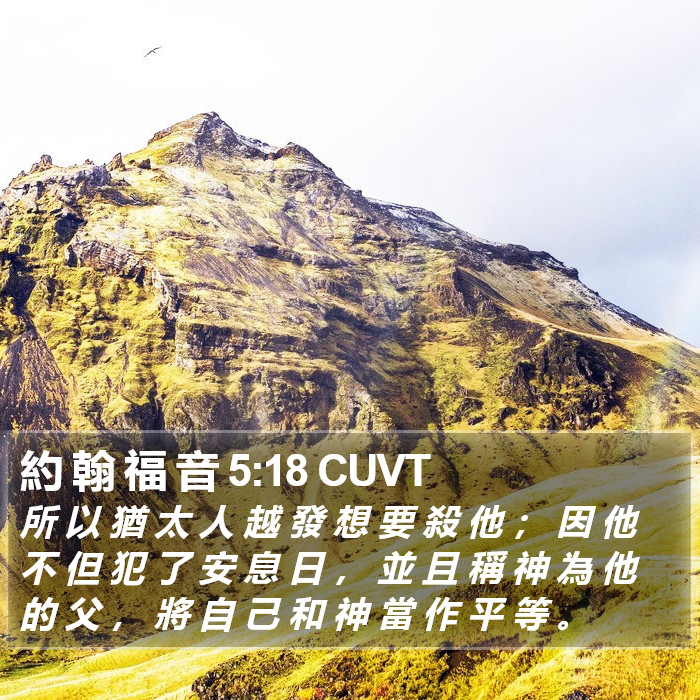 約 翰 福 音 5:18 CUVT Bible Study