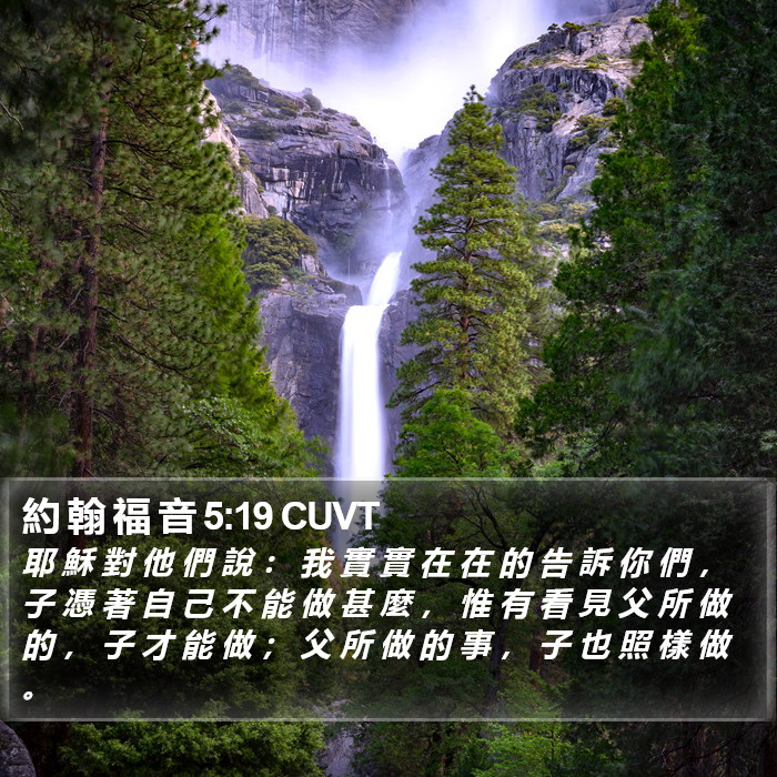 約 翰 福 音 5:19 CUVT Bible Study