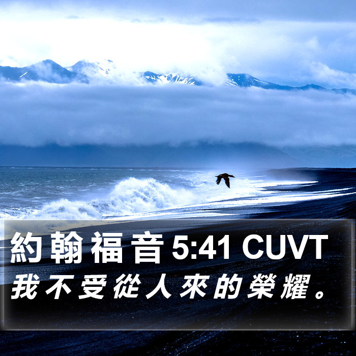 約 翰 福 音 5:41 CUVT Bible Study