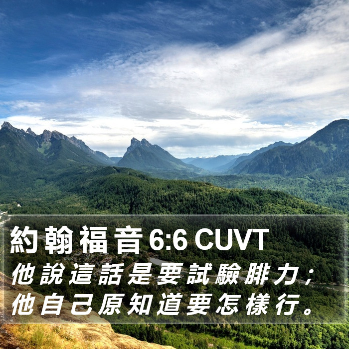 約 翰 福 音 6:6 CUVT Bible Study