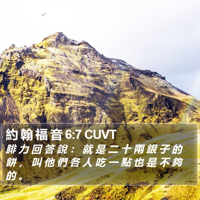 約 翰 福 音 6:7 CUVT Bible Study