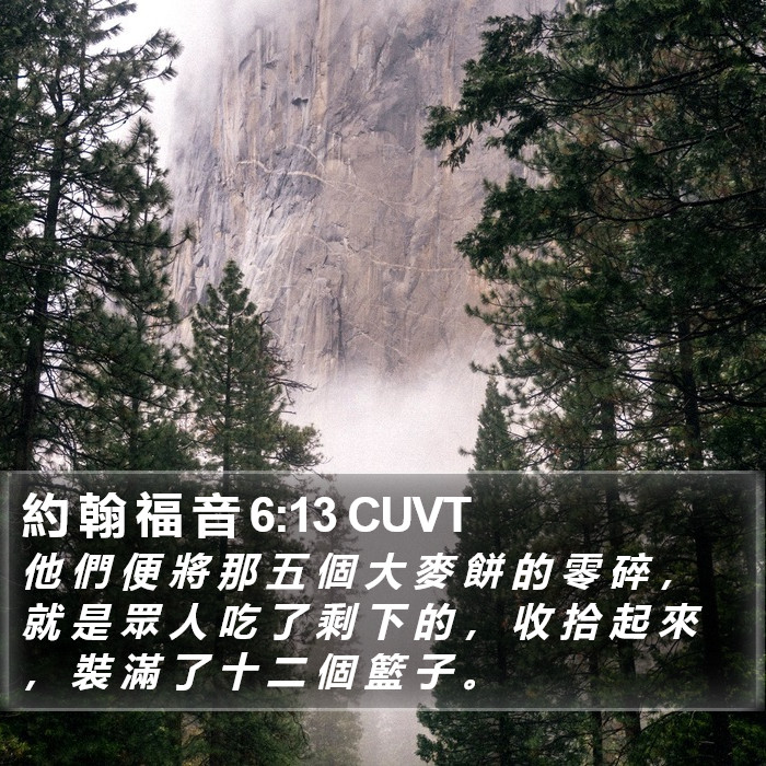 約 翰 福 音 6:13 CUVT Bible Study
