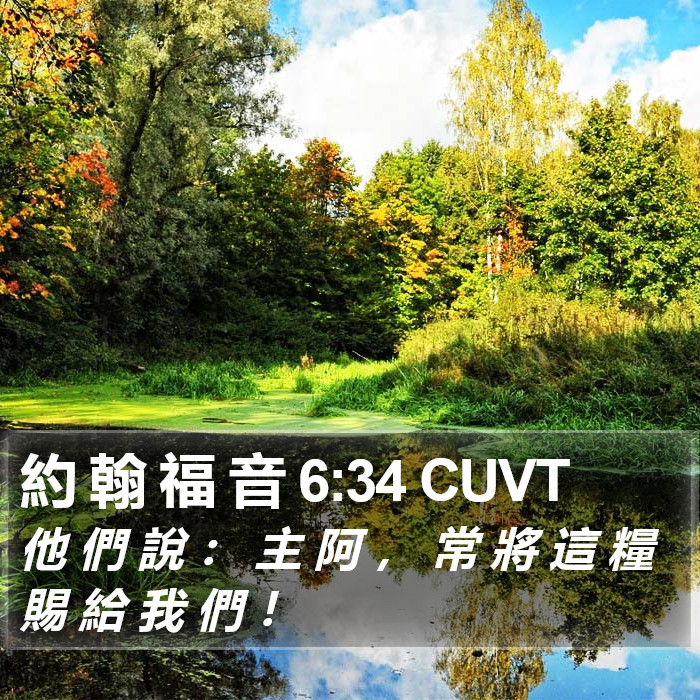約 翰 福 音 6:34 CUVT Bible Study