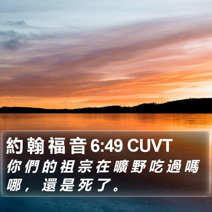約 翰 福 音 6:49 CUVT Bible Study
