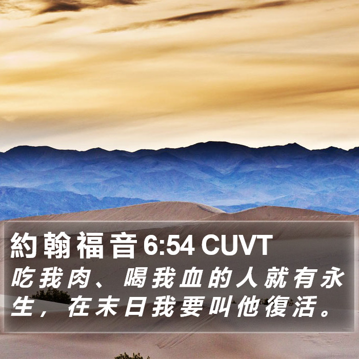 約 翰 福 音 6:54 CUVT Bible Study