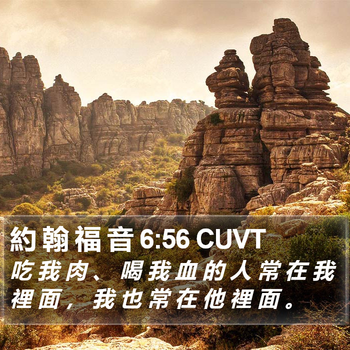 約 翰 福 音 6:56 CUVT Bible Study
