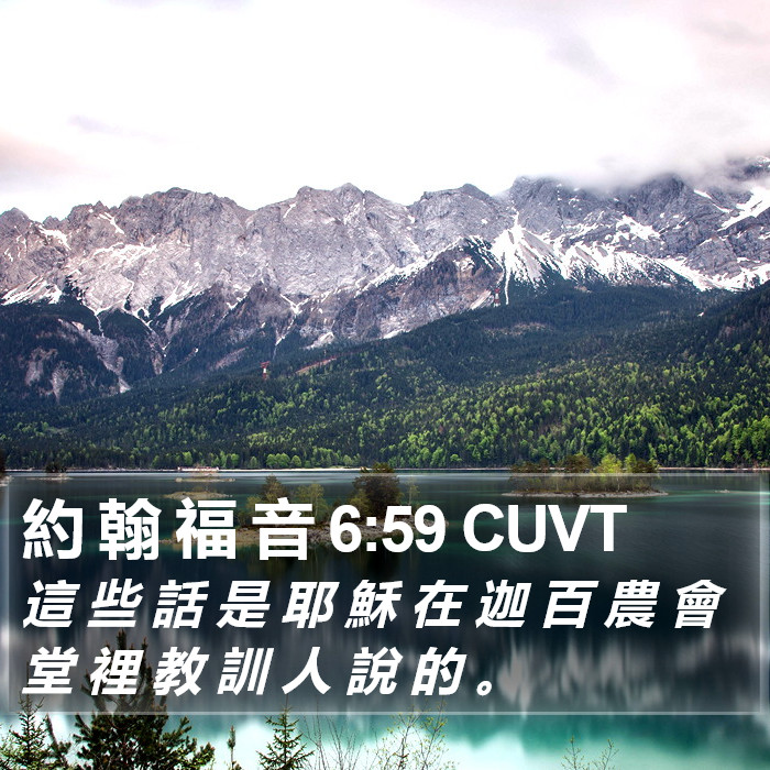 約 翰 福 音 6:59 CUVT Bible Study