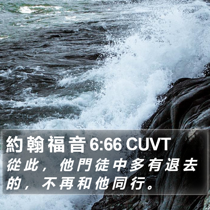 約 翰 福 音 6:66 CUVT Bible Study