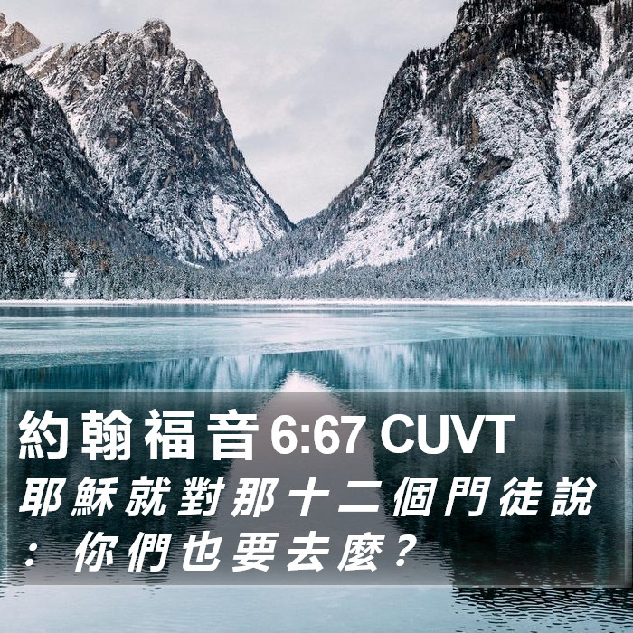 約 翰 福 音 6:67 CUVT Bible Study