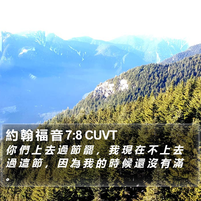 約 翰 福 音 7:8 CUVT Bible Study