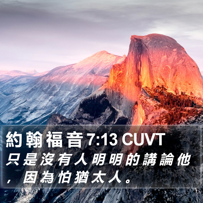 約 翰 福 音 7:13 CUVT Bible Study