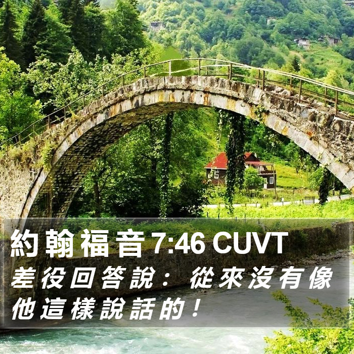 約 翰 福 音 7:46 CUVT Bible Study