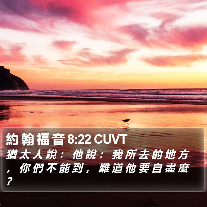 約 翰 福 音 8:22 CUVT Bible Study