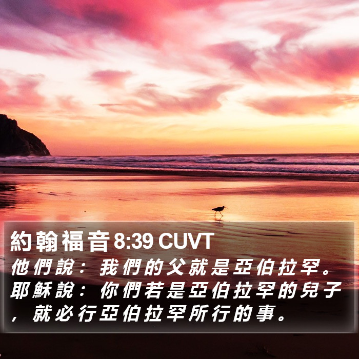 約 翰 福 音 8:39 CUVT Bible Study