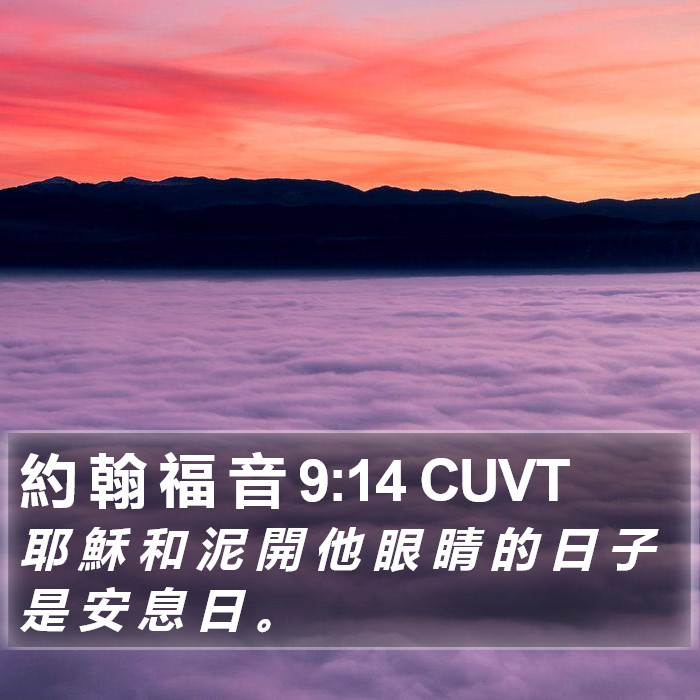 約 翰 福 音 9:14 CUVT Bible Study