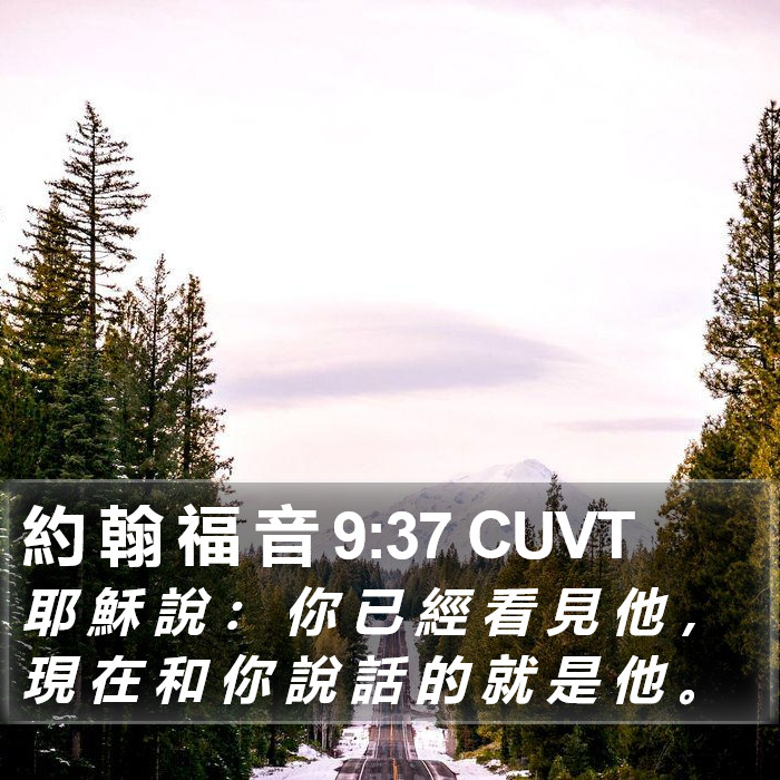 約 翰 福 音 9:37 CUVT Bible Study