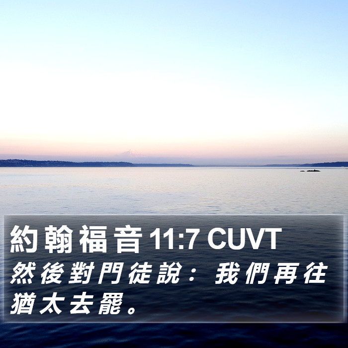 約 翰 福 音 11:7 CUVT Bible Study
