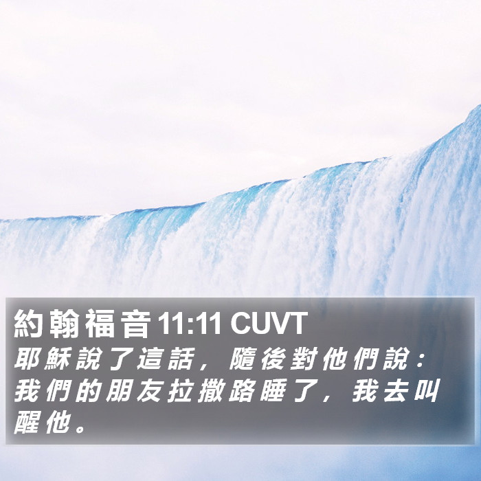 約 翰 福 音 11:11 CUVT Bible Study