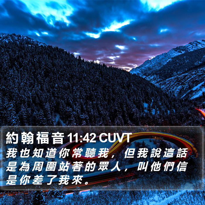 約 翰 福 音 11:42 CUVT Bible Study