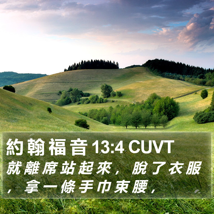 約 翰 福 音 13:4 CUVT Bible Study