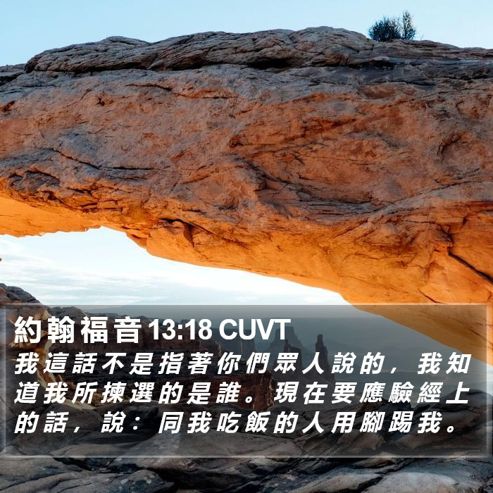 約 翰 福 音 13:18 CUVT Bible Study