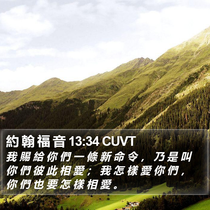 約 翰 福 音 13:34 CUVT Bible Study