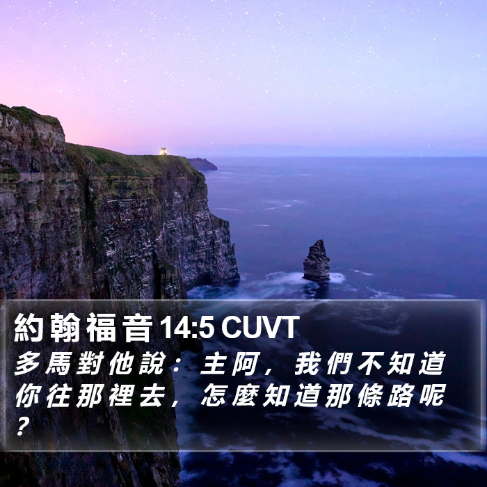 約 翰 福 音 14:5 CUVT Bible Study
