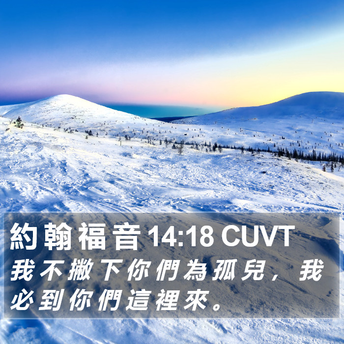 約 翰 福 音 14:18 CUVT Bible Study