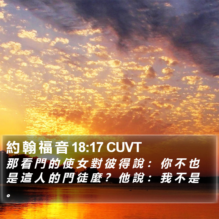 約 翰 福 音 18:17 CUVT Bible Study