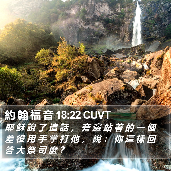 約 翰 福 音 18:22 CUVT Bible Study