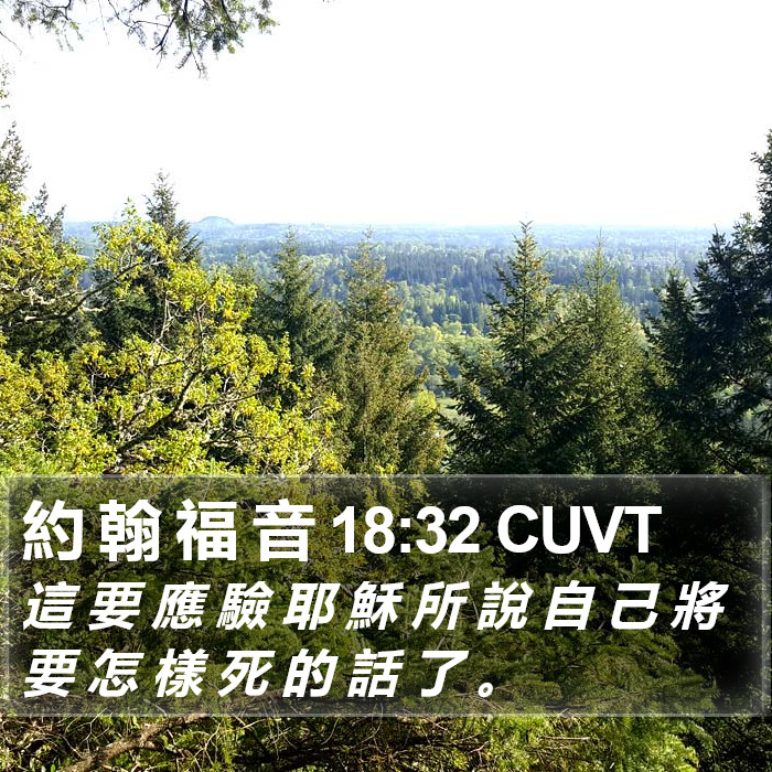 約 翰 福 音 18:32 CUVT Bible Study
