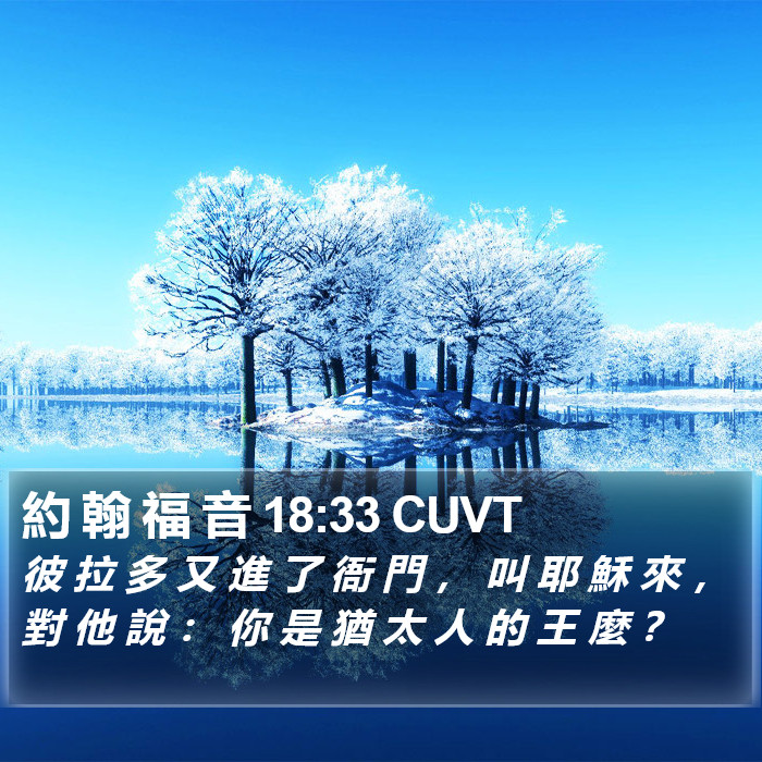 約 翰 福 音 18:33 CUVT Bible Study