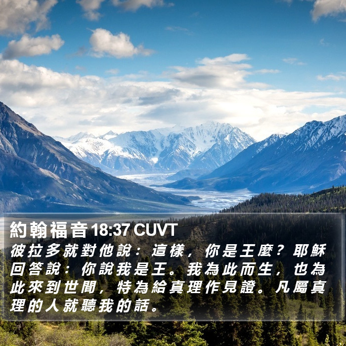 約 翰 福 音 18:37 CUVT Bible Study