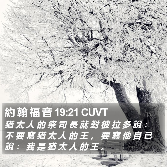 約 翰 福 音 19:21 CUVT Bible Study