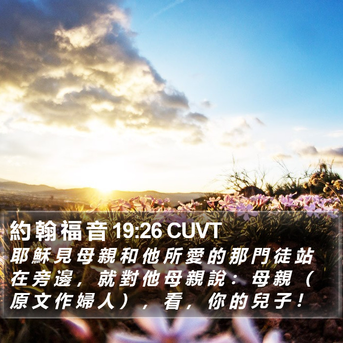 約 翰 福 音 19:26 CUVT Bible Study