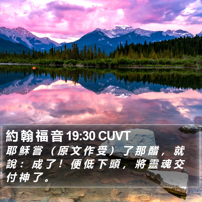 約 翰 福 音 19:30 CUVT Bible Study