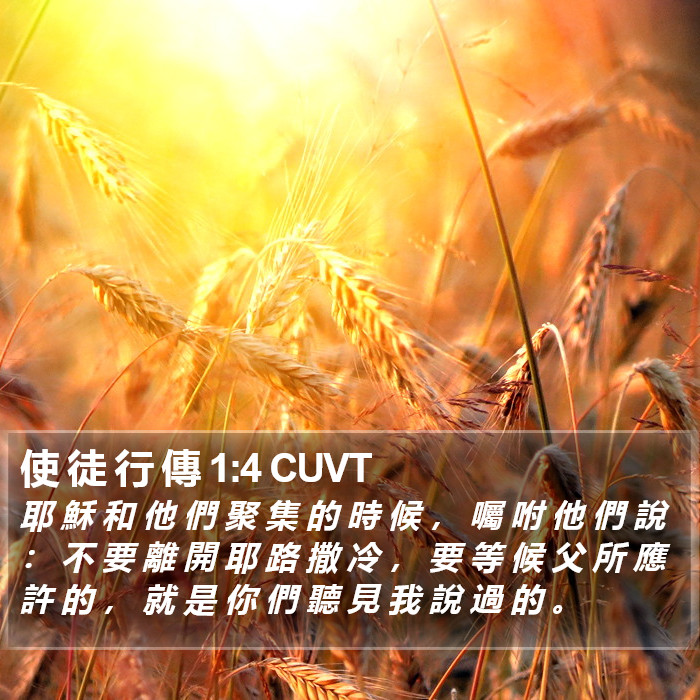 使 徒 行 傳 1:4 CUVT Bible Study