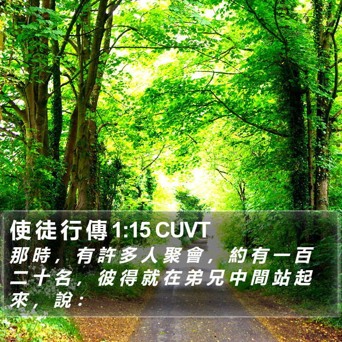 使 徒 行 傳 1:15 CUVT Bible Study