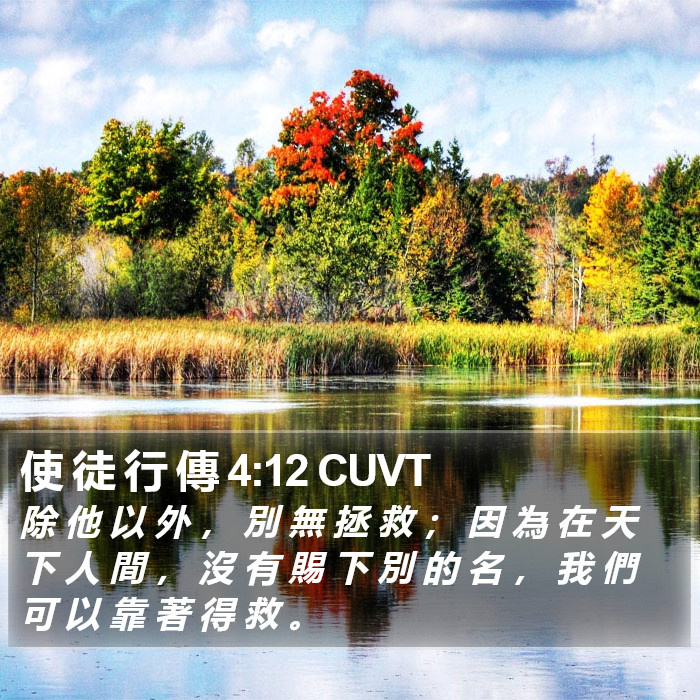 使 徒 行 傳 4:12 CUVT Bible Study
