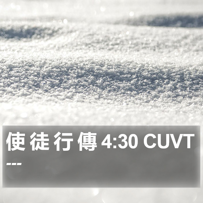 使 徒 行 傳 4:30 CUVT Bible Study