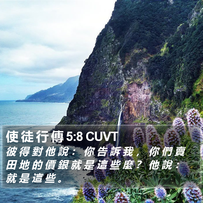 使 徒 行 傳 5:8 CUVT Bible Study