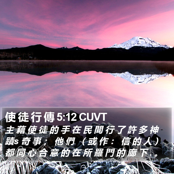 使 徒 行 傳 5:12 CUVT Bible Study