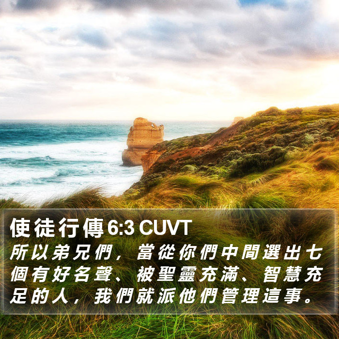 使 徒 行 傳 6:3 CUVT Bible Study