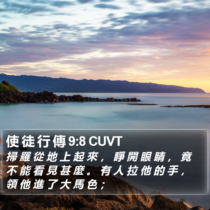 使 徒 行 傳 9:8 CUVT Bible Study