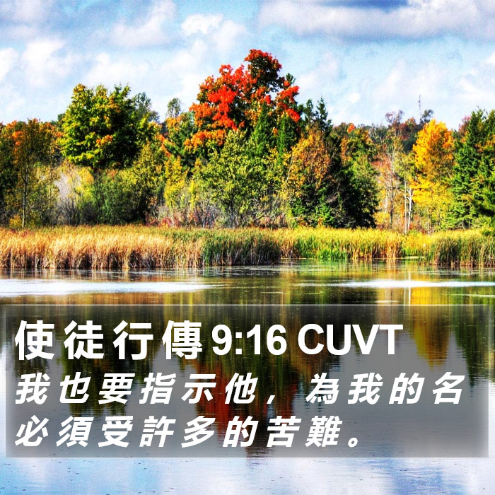 使 徒 行 傳 9:16 CUVT Bible Study