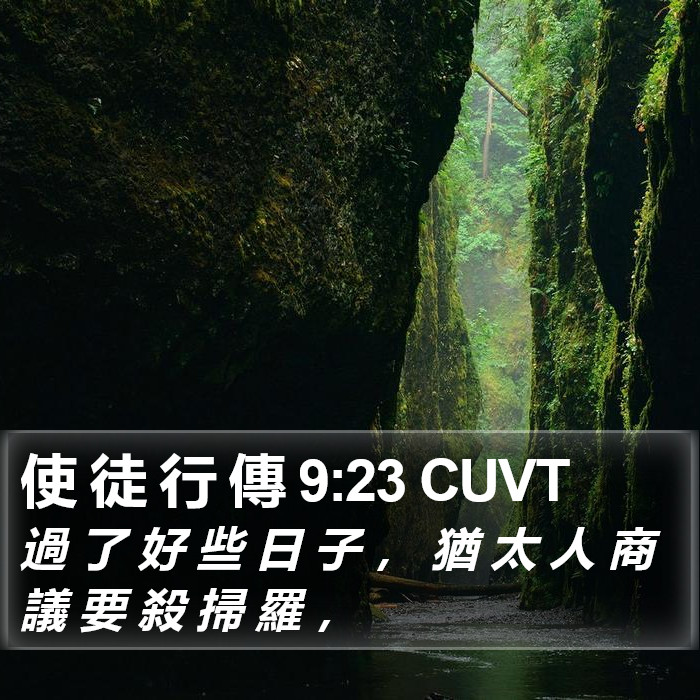 使 徒 行 傳 9:23 CUVT Bible Study