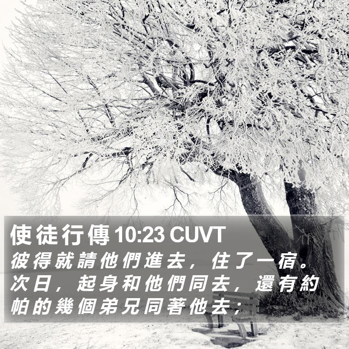 使 徒 行 傳 10:23 CUVT Bible Study